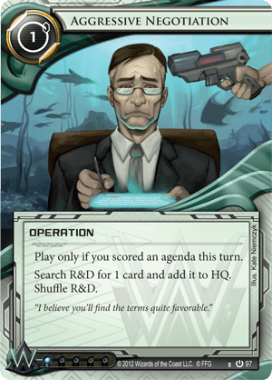 Android Netrunner Aggressive Negotiation Image
