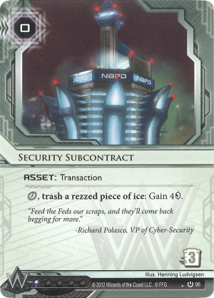 Android Netrunner Security Subcontract Image