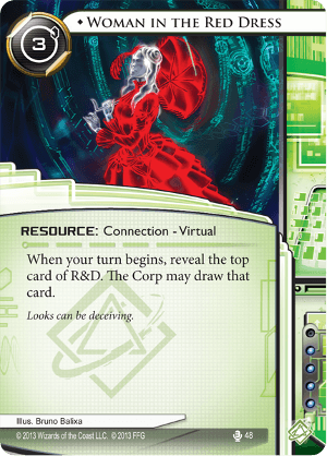 Android Netrunner Woman in the Red Dress Image