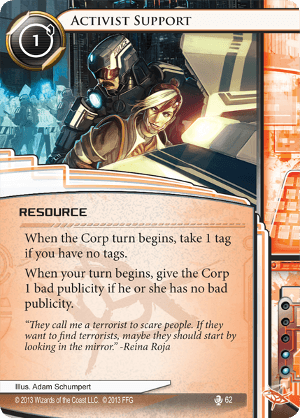 Android Netrunner Activist Support Image