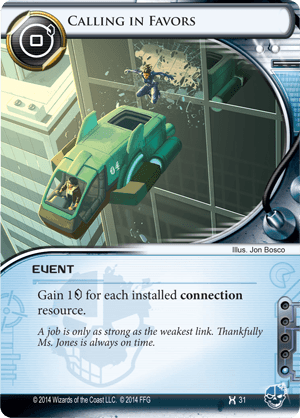Android Netrunner Calling in Favors Image