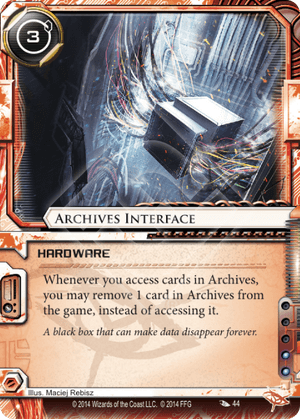 Android Netrunner Archives Interface Image
