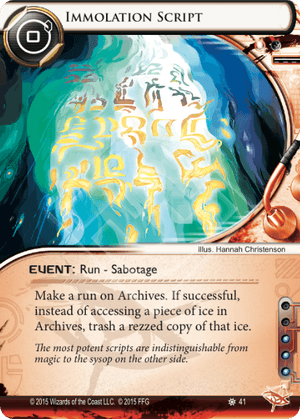 Android Netrunner Immolation Script Image