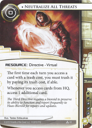 Android Netrunner Neutralize All Threats Image