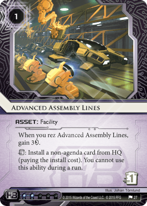 Android Netrunner Advanced Assembly Lines Image