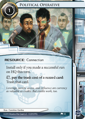 Android Netrunner Political Operative Image