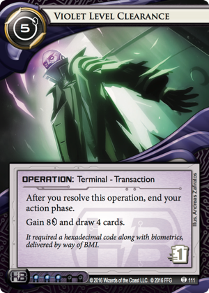 Android Netrunner Violet Level Clearance Image