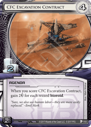 Android Netrunner CFC Excavation Contract Image