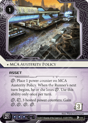 Android Netrunner MCA Austerity Policy Image