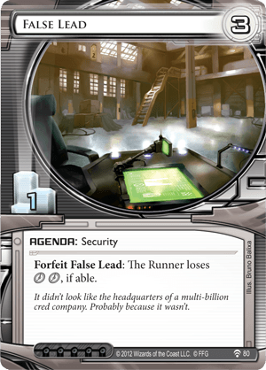 Android Netrunner False Lead Image