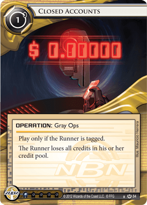 Android Netrunner Closed Accounts Image