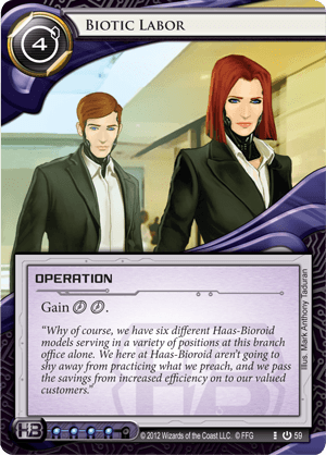 Android Netrunner Biotic Labor Image