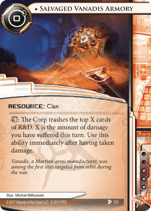 Android Netrunner Salvaged Vanadis Armory Image